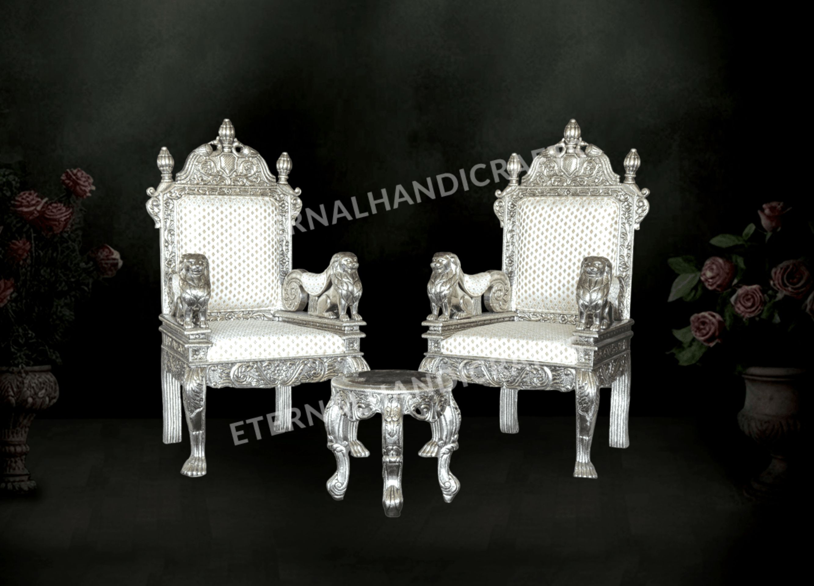 Silver Chair Set