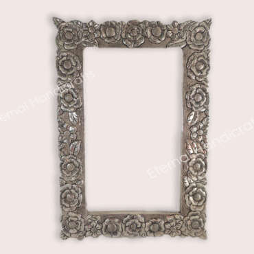 Silver Flower Design Photo Frame - eternal handicrafts