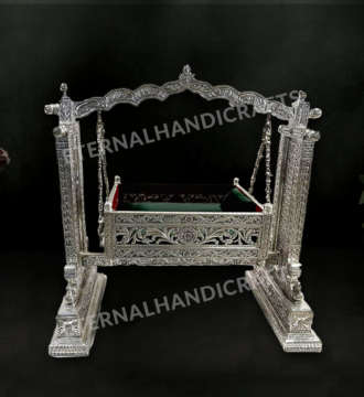 Silver Baby Royal Green Palna | Eternal Handicrafts