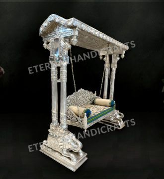 Antique Silver Swing with Elephant Design | Eternal Handicrafts