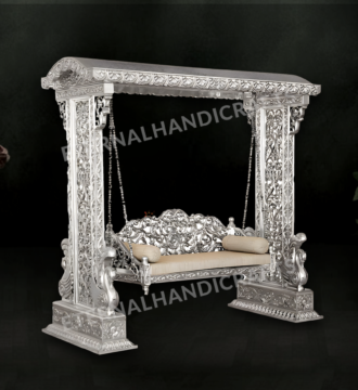 Vintage Silver Swing with Swan Design | Eternal Handicrafts