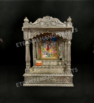Antique Silver Pooja Temple for Home | Eternal Handicrafts