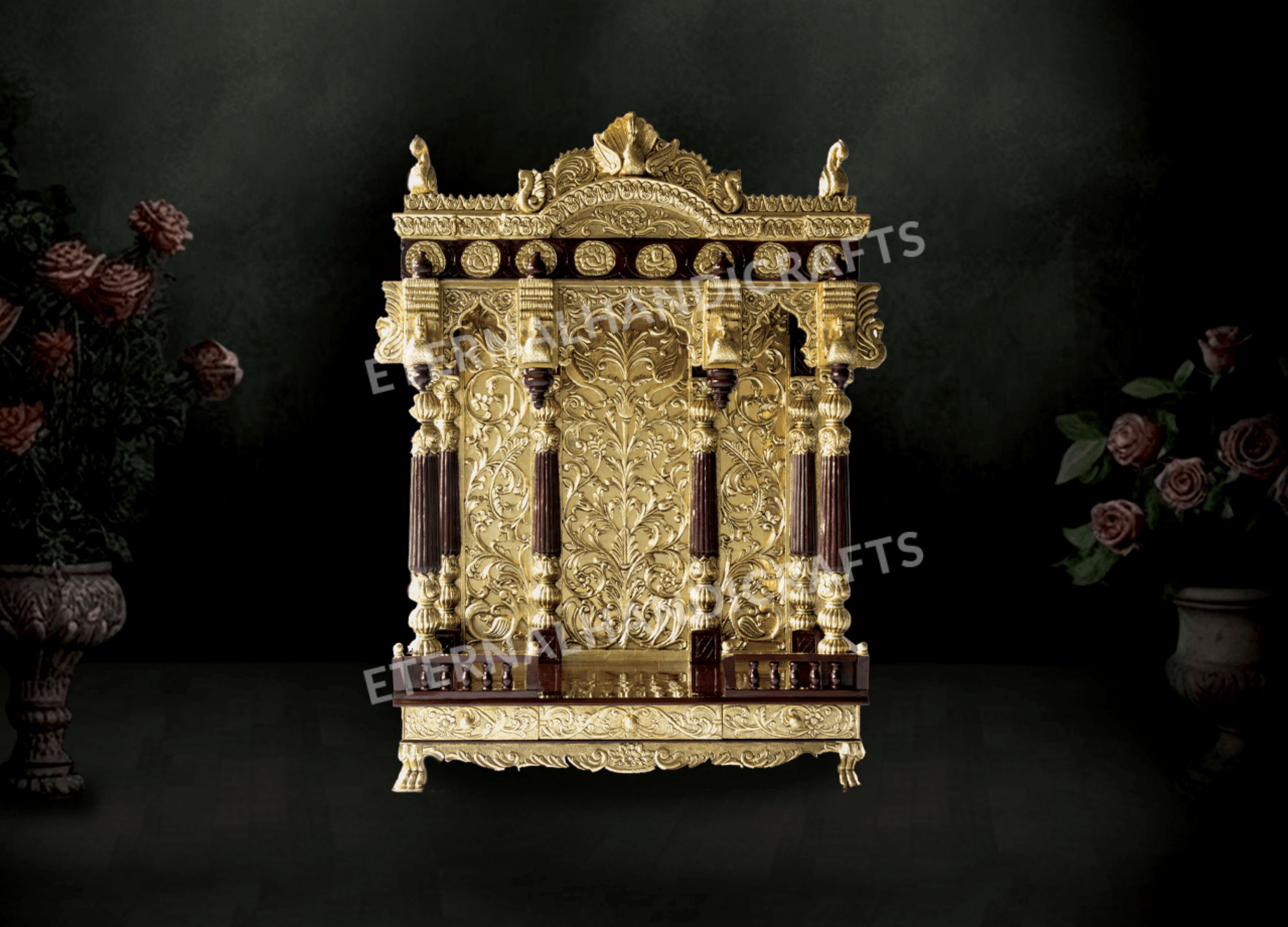 A large Red Temples With Domes