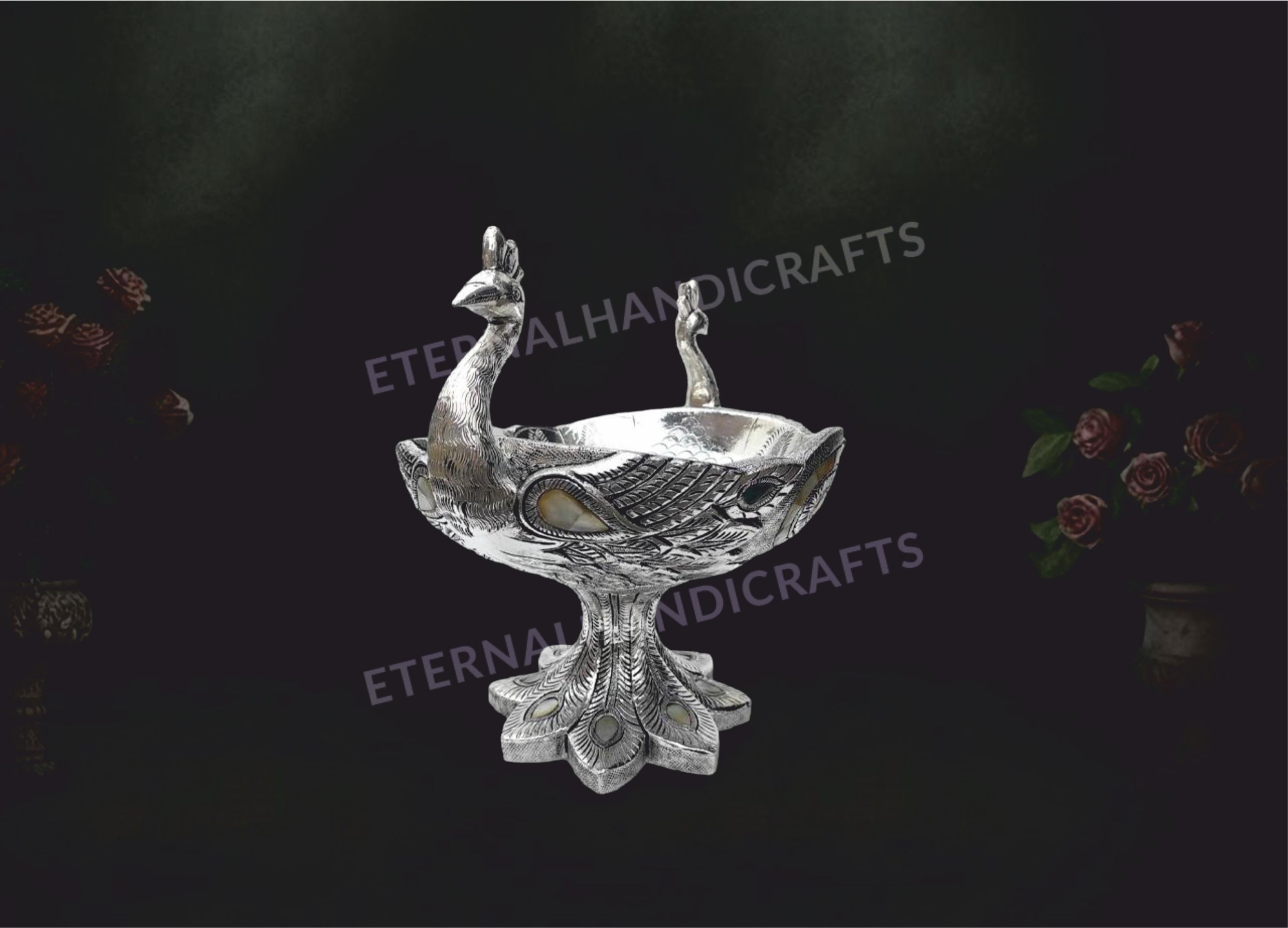 Silver Di a - Peacock Handle