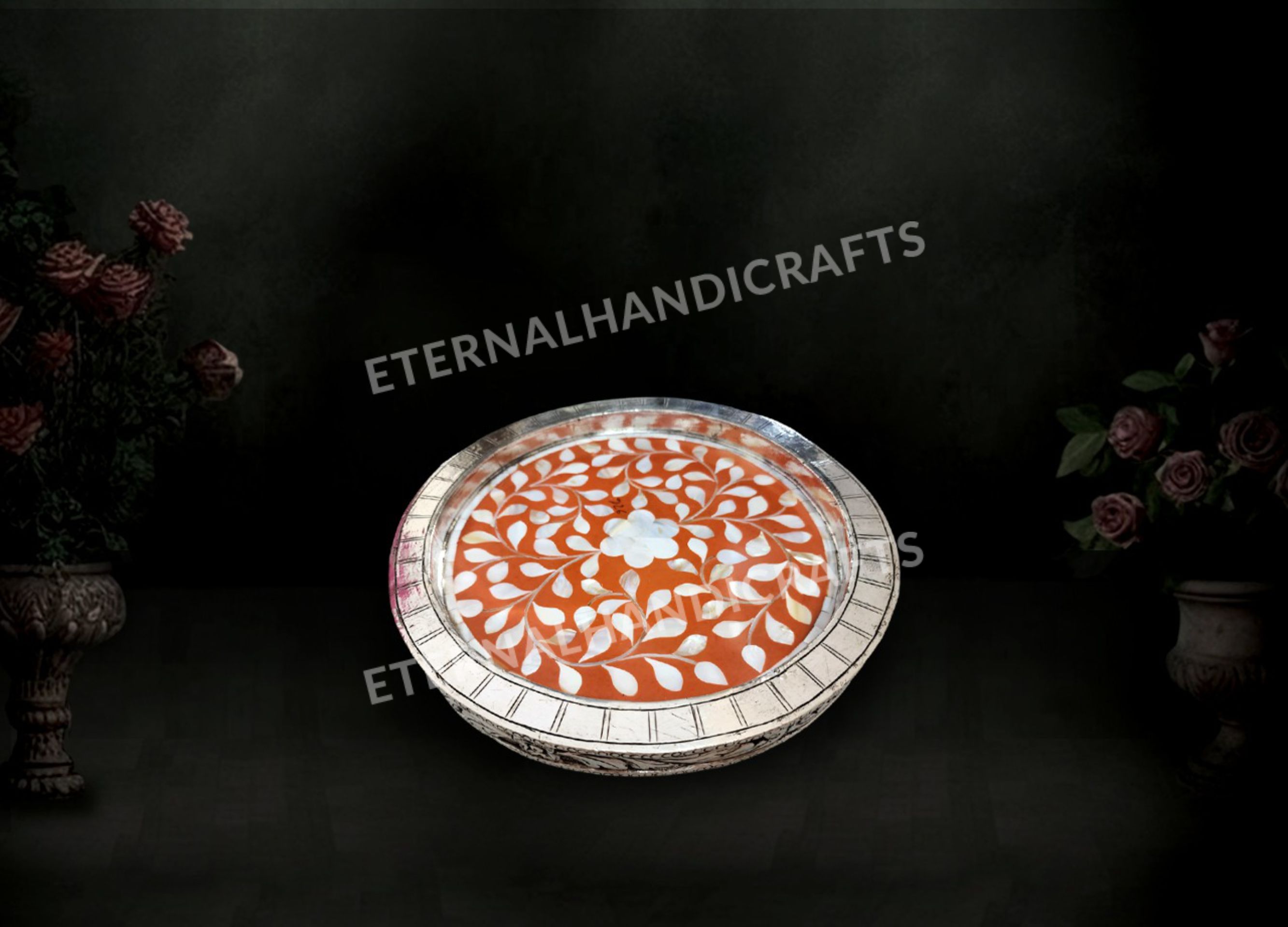 Silver Orange Serving Plate