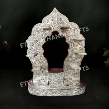 Silver Mandir with Idol Stands | Eternal Handicrafts