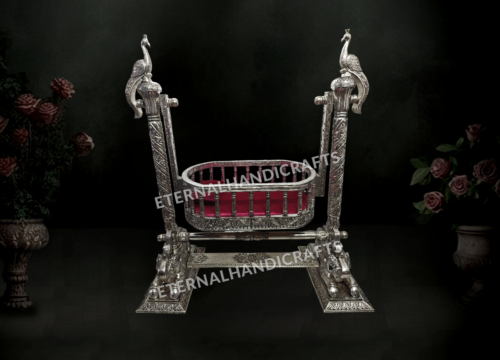 Silver Round Baby Jhula | Eternal Handicrafts