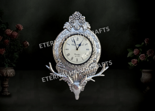 Silver Modern Wall Clock | Eternal Handicrafts