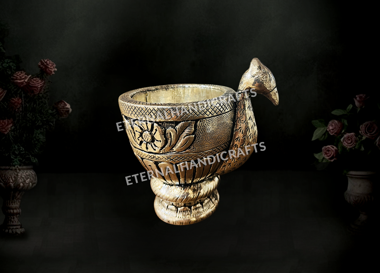 Silver Finish Hansa Decorative Pooja Bowl 08